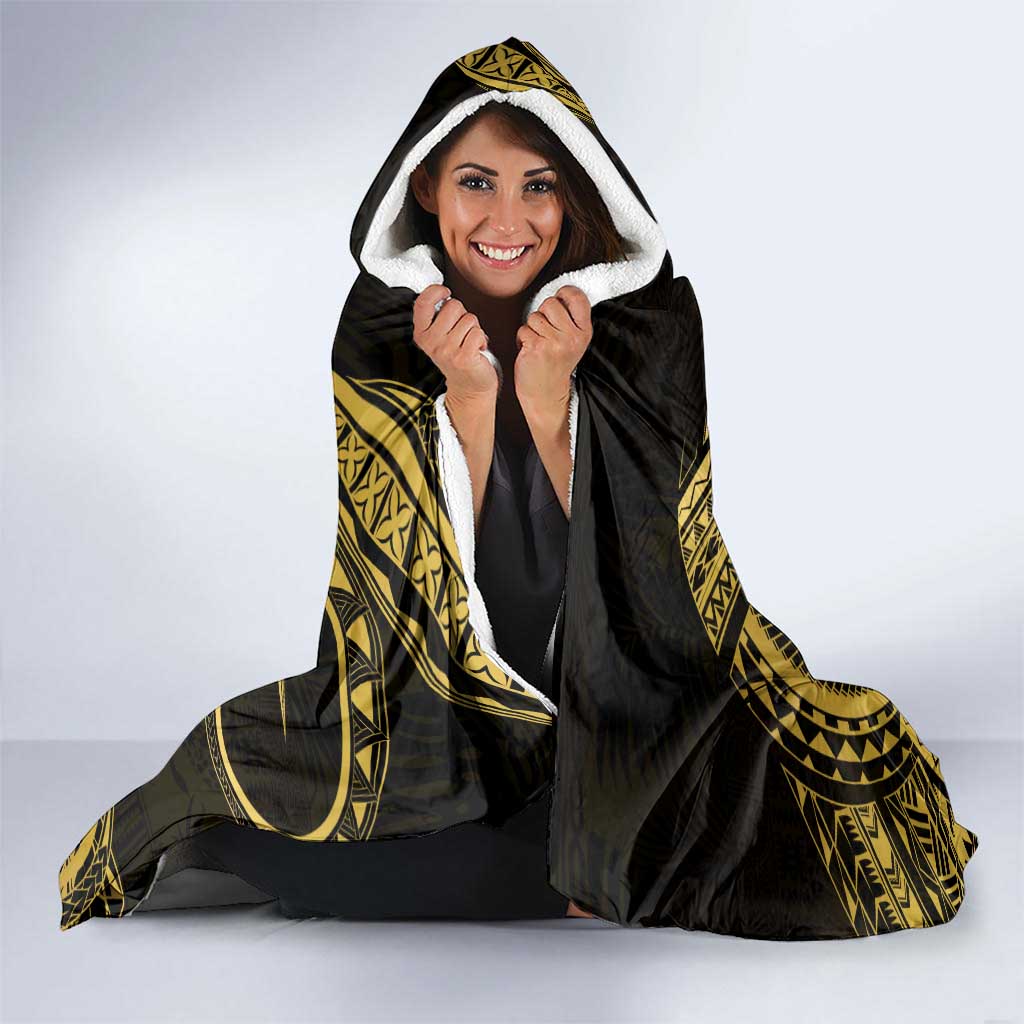 Gold Hawaii Ikaika Warrior Hooded Blanket Hawaiian Power LT14 - Polynesian Pride