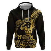 Gold Hawaii Ikaika Warrior Hoodie Hawaiian Power LT14 Pullover Hoodie Gold - Polynesian Pride