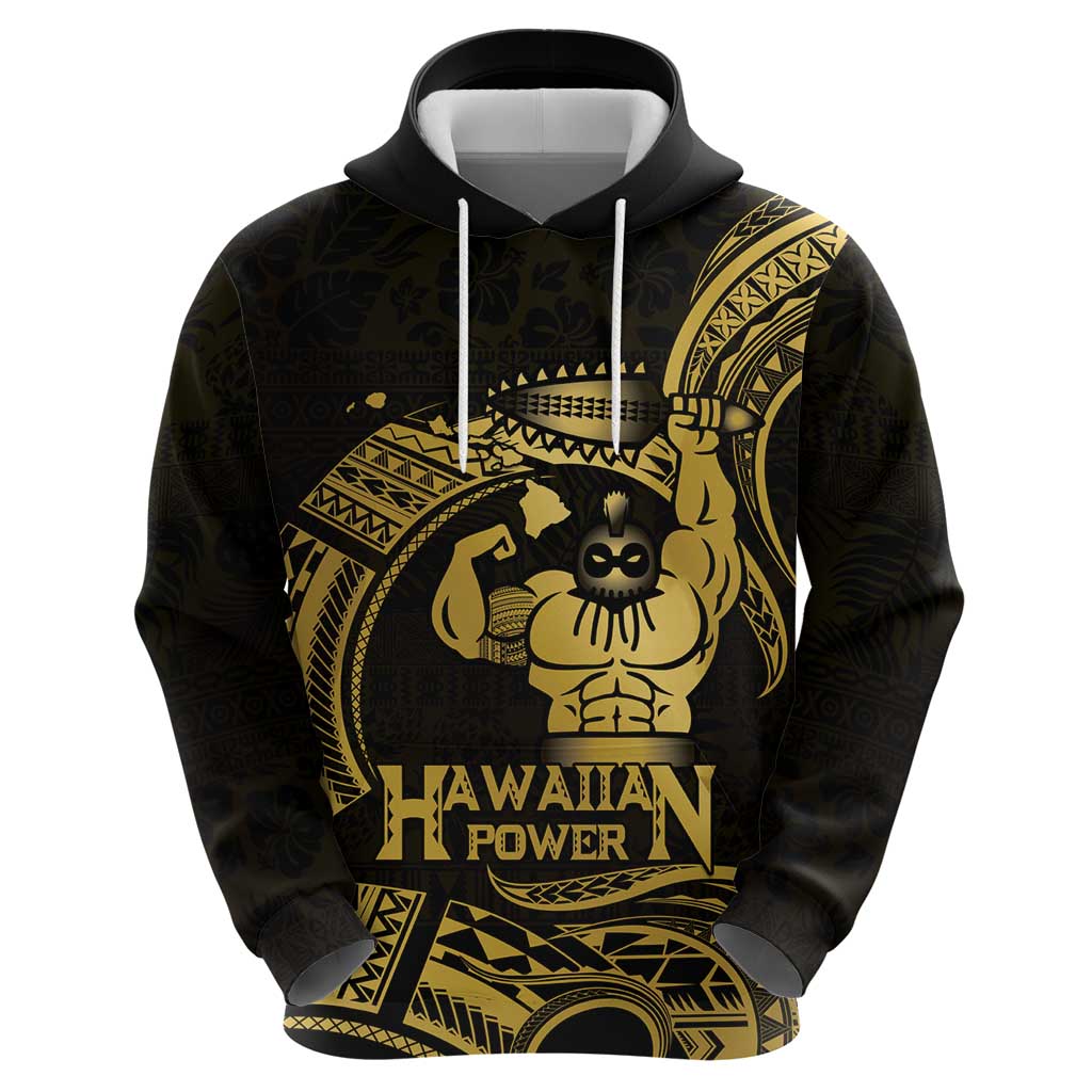 Gold Hawaii Ikaika Warrior Hoodie Hawaiian Power LT14 - Polynesian Pride