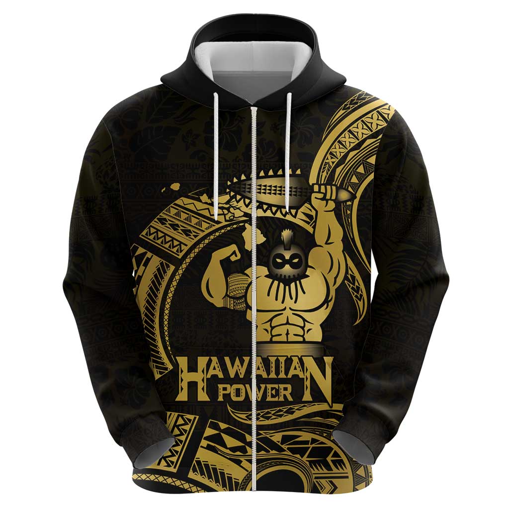 Gold Hawaii Ikaika Warrior Hoodie Hawaiian Power LT14 - Polynesian Pride