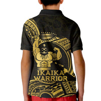 Gold Hawaii Ikaika Warrior Kid Polo Shirt Hawaiian Power LT14 - Polynesian Pride