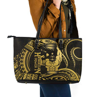 Gold Hawaii Ikaika Warrior Leather Tote Bag Hawaiian Power LT14 - Polynesian Pride