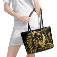 Gold Hawaii Ikaika Warrior Leather Tote Bag Hawaiian Power LT14 - Polynesian Pride