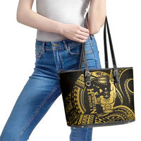 Gold Hawaii Ikaika Warrior Leather Tote Bag Hawaiian Power LT14 - Polynesian Pride