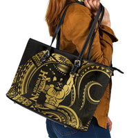 Gold Hawaii Ikaika Warrior Leather Tote Bag Hawaiian Power LT14 - Polynesian Pride