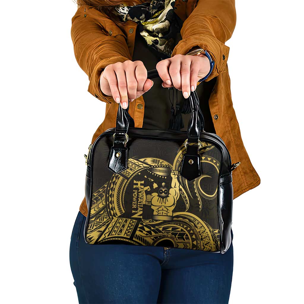 Gold Hawaii Ikaika Warrior Shoulder Handbag Hawaiian Power LT14 One Size Gold - Polynesian Pride
