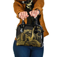 Gold Hawaii Ikaika Warrior Shoulder Handbag Hawaiian Power LT14 One Size Gold - Polynesian Pride