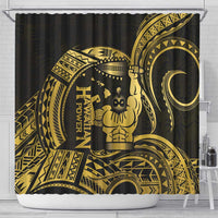 Gold Hawaii Ikaika Warrior Shower Curtain Hawaiian Power LT14 - Polynesian Pride