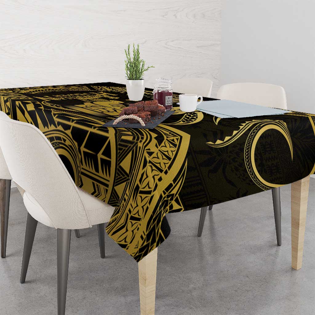 Gold Hawaii Ikaika Warrior Tablecloth Hawaiian Power LT14 - Polynesian Pride