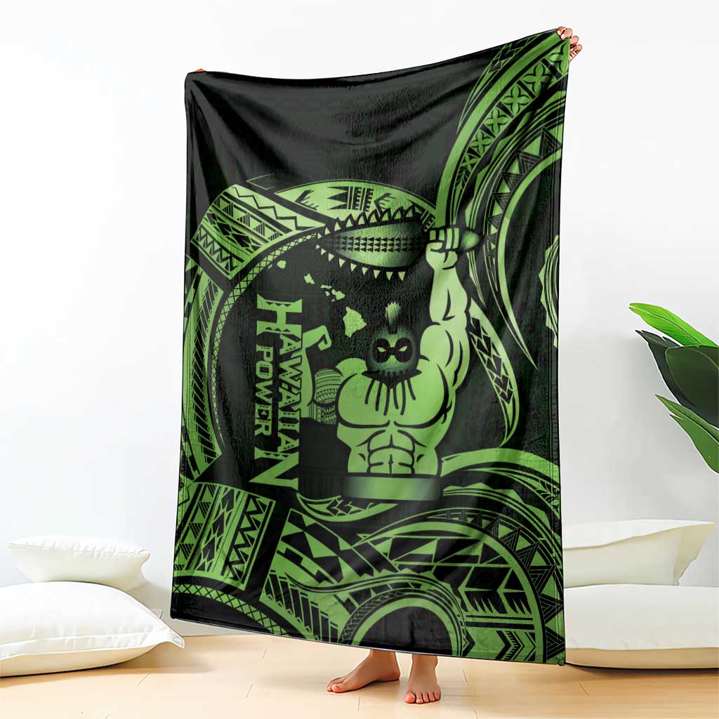 Green Hawaii Ikaika Warrior Blanket Hawaiian Power LT14 - Polynesian Pride