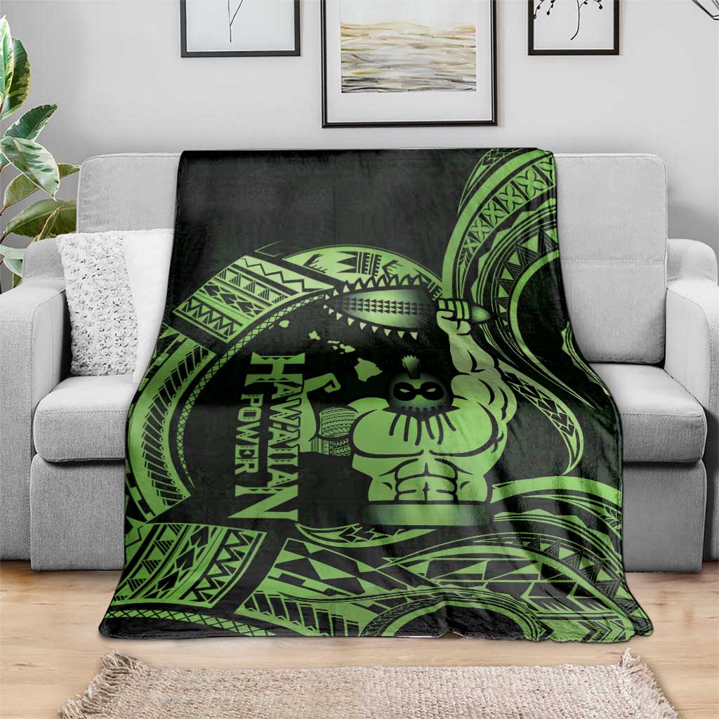 Green Hawaii Ikaika Warrior Blanket Hawaiian Power LT14 - Polynesian Pride