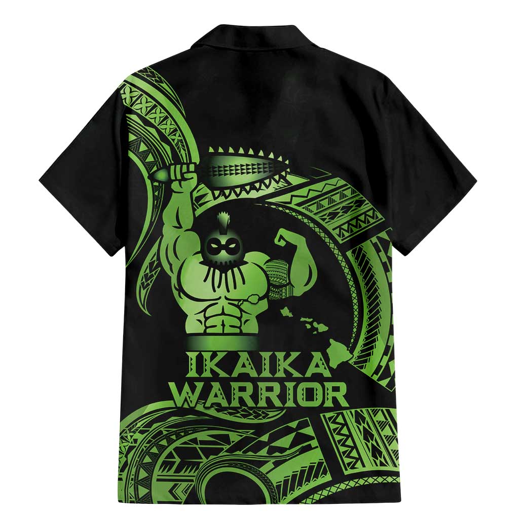 Green Hawaii Ikaika Warrior Family Matching Mermaid Dress and Hawaiian Shirt Hawaiian Power LT14 - Polynesian Pride