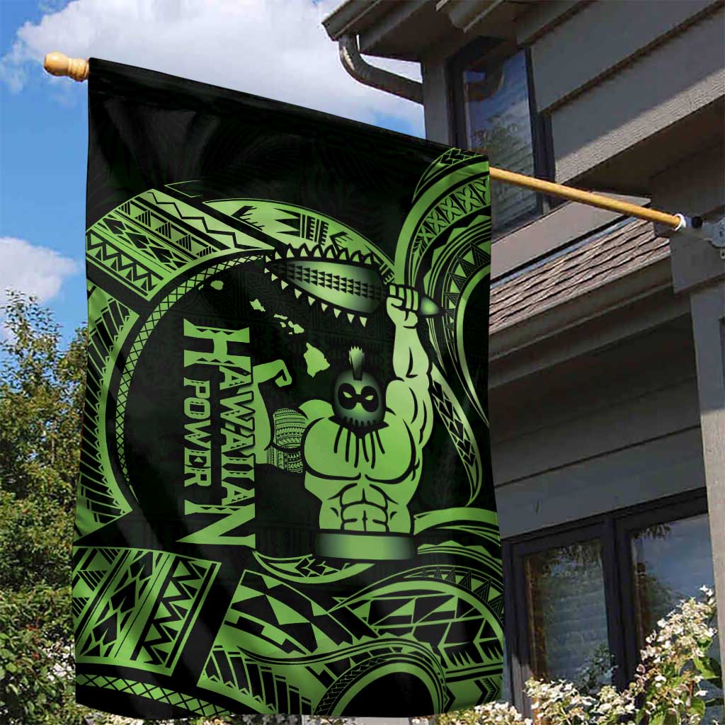 Green Hawaii Ikaika Warrior Garden Flag Hawaiian Power LT14 - Polynesian Pride