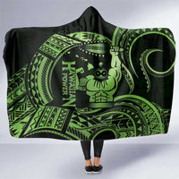 Green Hawaii Ikaika Warrior Hooded Blanket Hawaiian Power LT14 One Size Green - Polynesian Pride