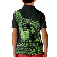 Green Hawaii Ikaika Warrior Kid Polo Shirt Hawaiian Power LT14 - Polynesian Pride