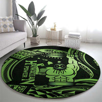 Green Hawaii Ikaika Warrior Round Carpet Hawaiian Power LT14 - Polynesian Pride