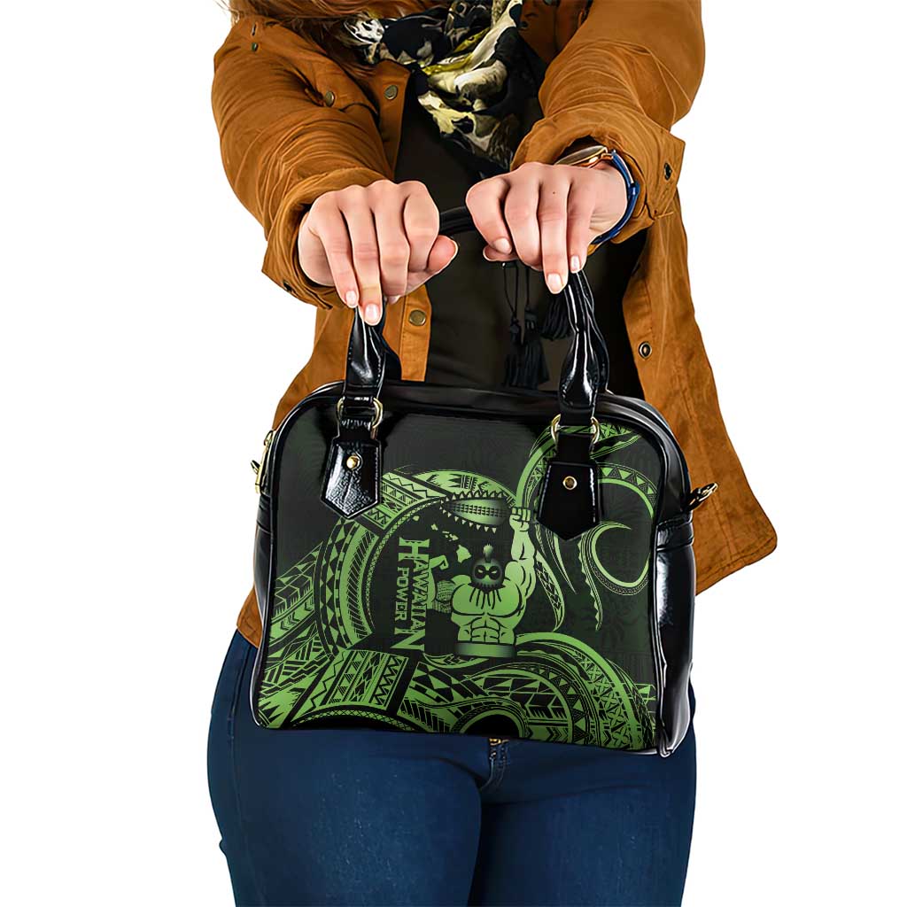Green Hawaii Ikaika Warrior Shoulder Handbag Hawaiian Power LT14 One Size Green - Polynesian Pride