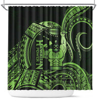 Green Hawaii Ikaika Warrior Shower Curtain Hawaiian Power LT14 Green - Polynesian Pride