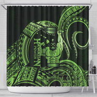 Green Hawaii Ikaika Warrior Shower Curtain Hawaiian Power LT14 - Polynesian Pride