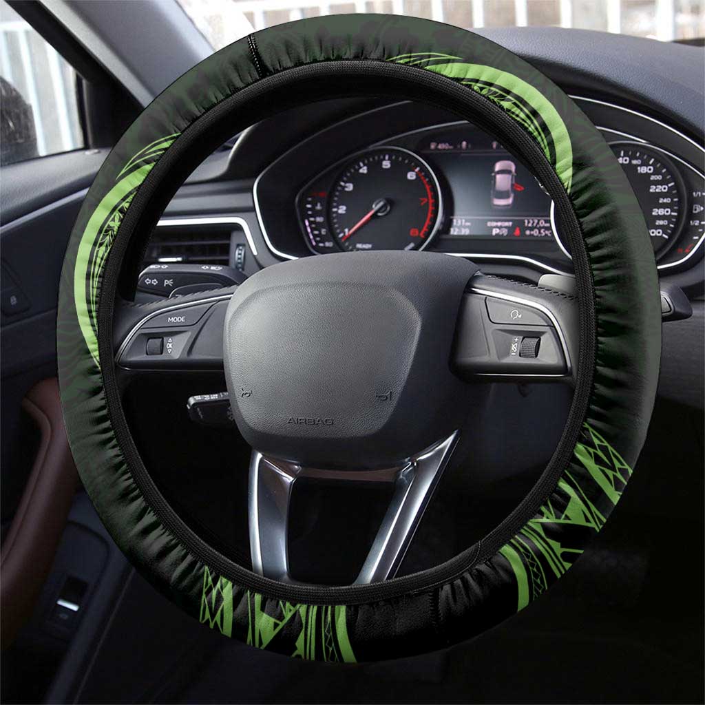 Green Hawaii Ikaika Warrior Steering Wheel Cover Hawaiian Power LT14 - Polynesian Pride