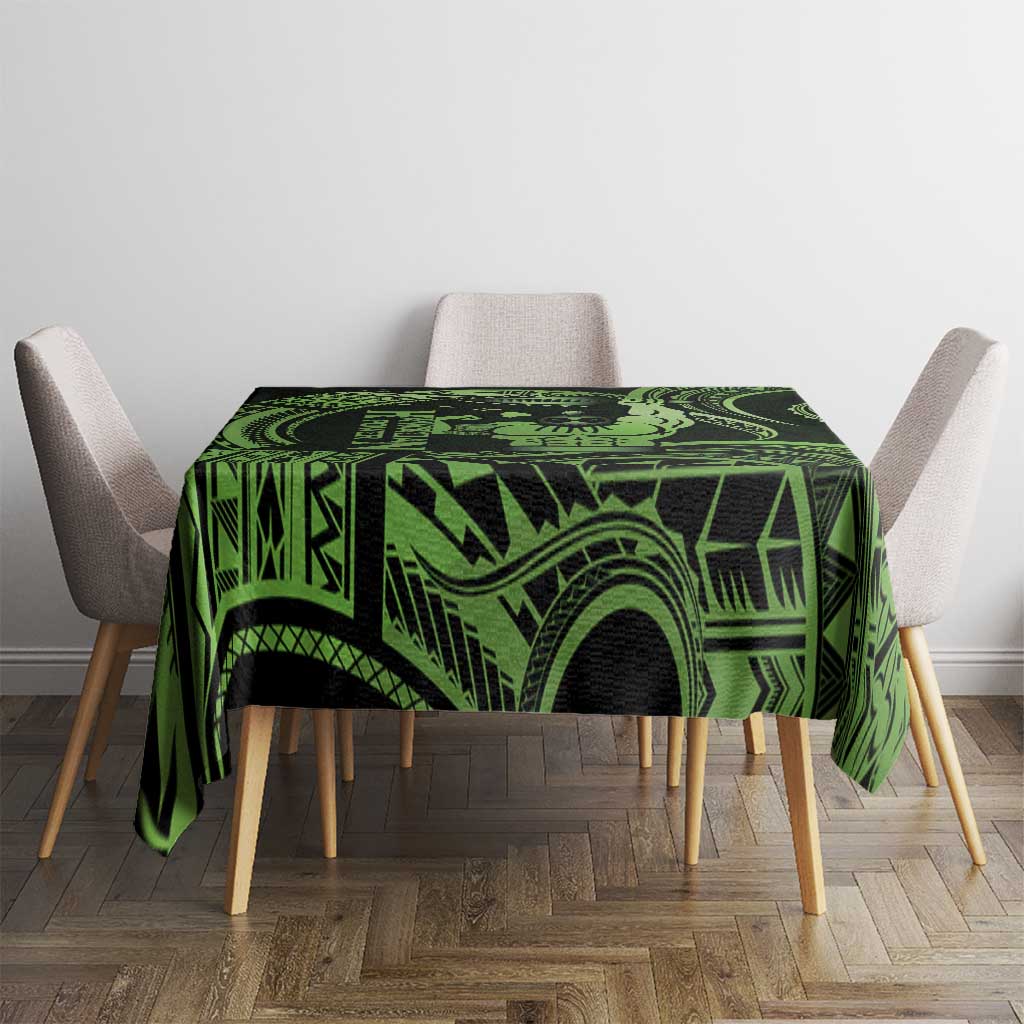 Green Hawaii Ikaika Warrior Tablecloth Hawaiian Power LT14 - Polynesian Pride