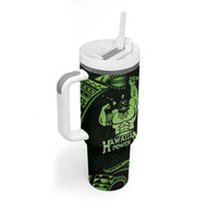 Green Hawaii Ikaika Warrior Tumbler With Handle Hawaiian Power LT14 - Polynesian Pride
