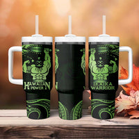 Green Hawaii Ikaika Warrior Tumbler With Handle Hawaiian Power LT14 - Polynesian Pride