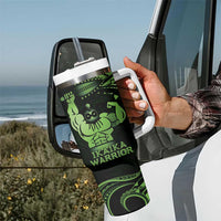 Green Hawaii Ikaika Warrior Tumbler With Handle Hawaiian Power LT14 - Polynesian Pride