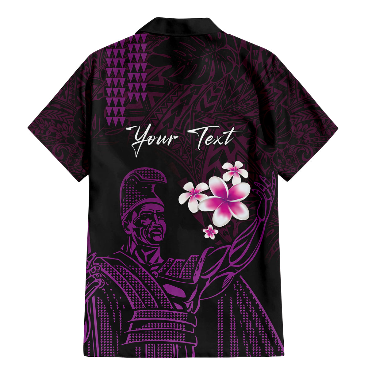 Personalised Hawaii King Kamehameha Day Family Matching Mermaid Dress and Hawaiian Shirt Plumeria With Kakau Pattern - Purple LT14 - Polynesian Pride