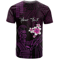 Personalised Hawaii King Kamehameha Day T Shirt Plumeria With Kakau Pattern - Purple LT14 - Polynesian Pride