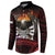 Fautasi Race Day American Samoa Button Sweatshirt Bald Eagle Polynesian Tattoo