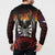 Fautasi Race Day American Samoa Button Sweatshirt Bald Eagle Polynesian Tattoo