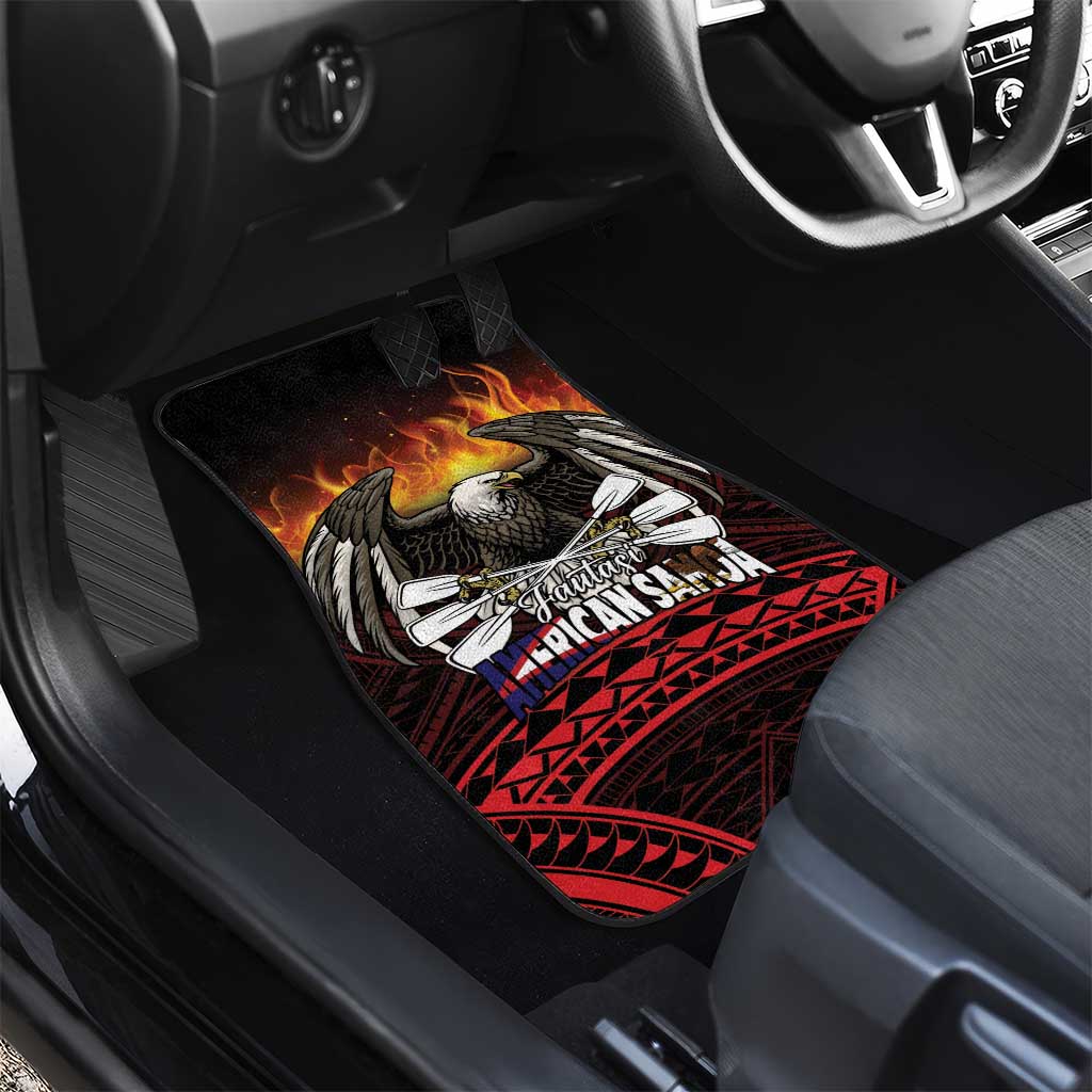 Fautasi Race Day American Samoa Car Mats Bald Eagle Polynesian Tattoo LT14 - Polynesian Pride