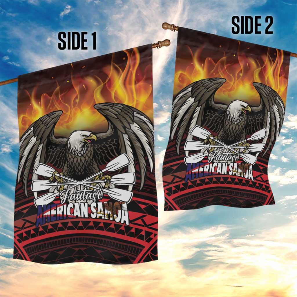 Fautasi Race Day American Samoa Garden Flag Bald Eagle Polynesian Tattoo LT14 - Polynesian Pride