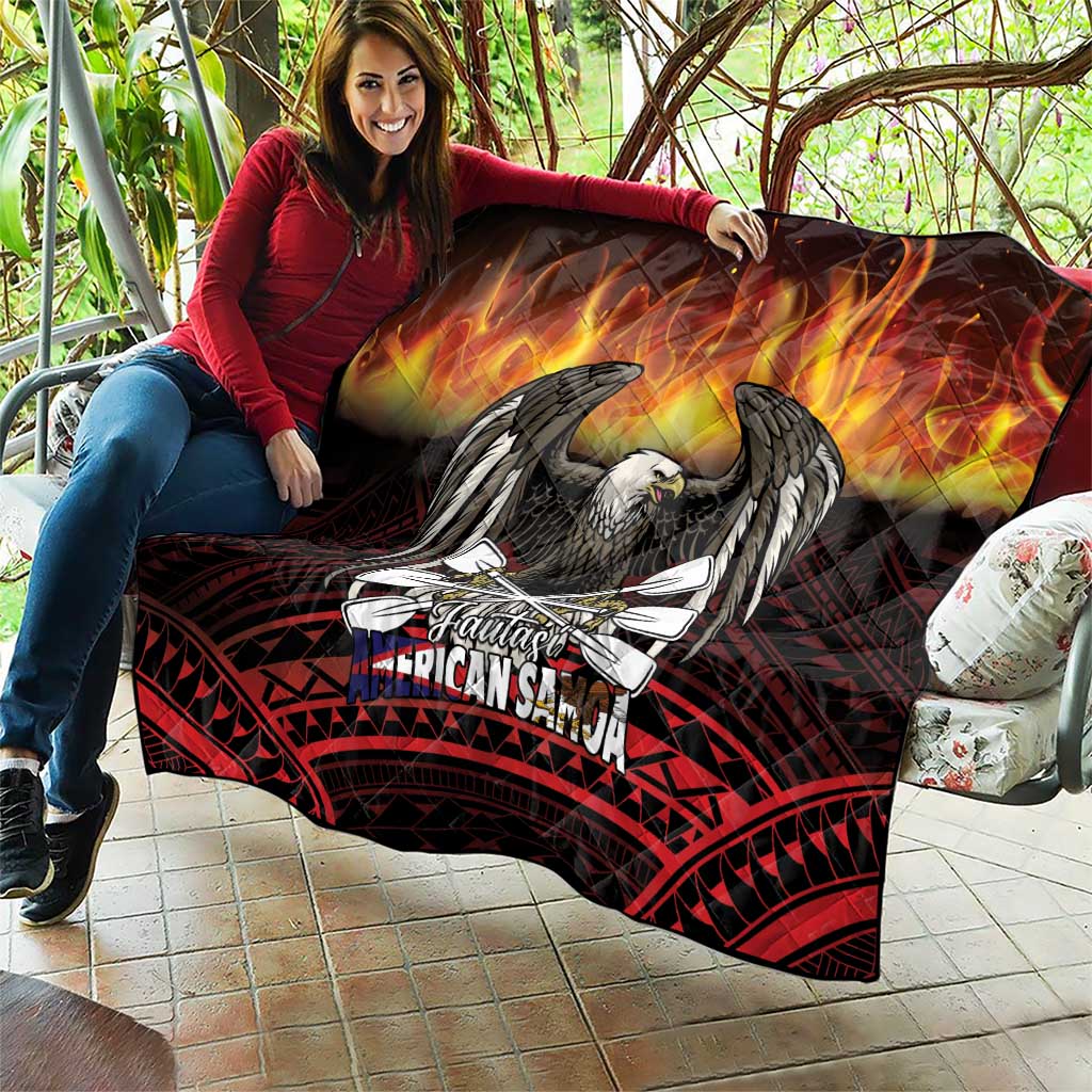 Fautasi Race Day American Samoa Quilt Bald Eagle Polynesian Tattoo