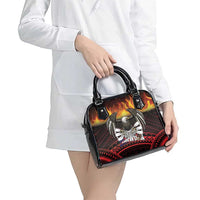 Fautasi Race Day American Samoa Shoulder Handbag Bald Eagle Polynesian Tattoo