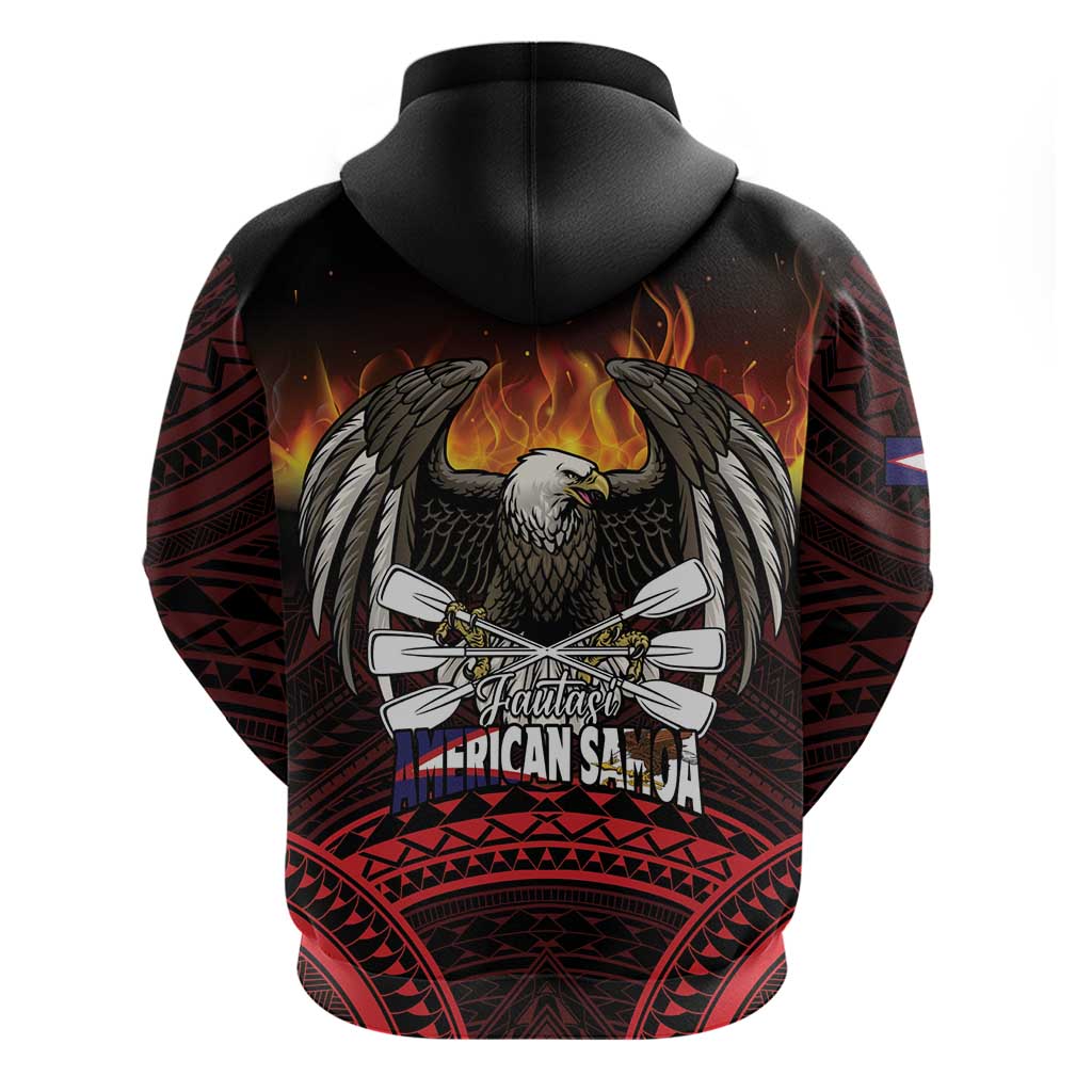 Fautasi Race Day American Samoa Zip Hoodie Bald Eagle Polynesian Tattoo LT14 - Polynesian Pride