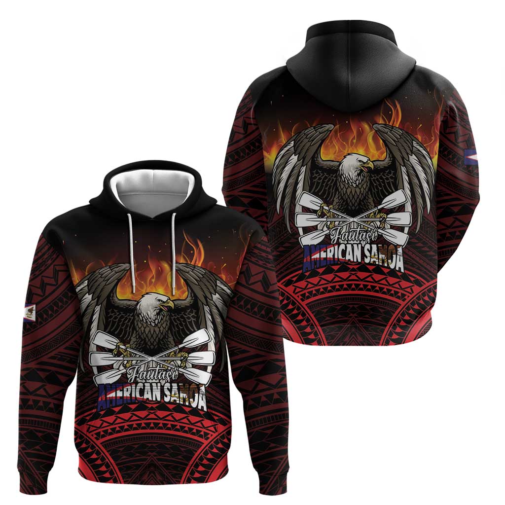 Fautasi Race Day American Samoa Zip Hoodie Bald Eagle Polynesian Tattoo LT14 - Polynesian Pride
