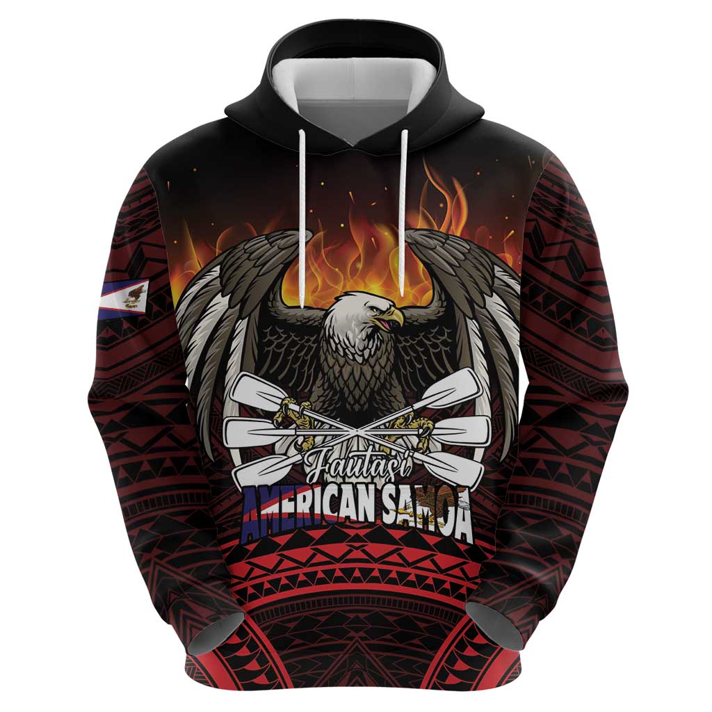 Fautasi Race Day American Samoa Zip Hoodie Bald Eagle Polynesian Tattoo LT14 - Polynesian Pride