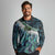 Turquoise Traditional Cloak Aotearoa Long Sleeve Polo Shirt Maori Paua Shell Korowai Pattern