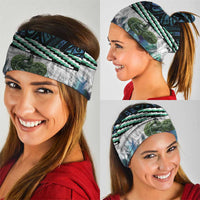 Turquoise Traditional Cloak Aotearoa Neck Gaiter Maori Paua Shell Korowai Pattern - Polynesian Pride