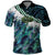 Turquoise Traditional Cloak Aotearoa Polo Shirt Maori Paua Shell Korowai Pattern