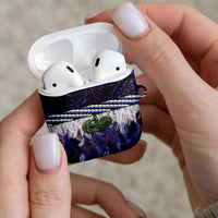 Purple Traditional Cloak Aotearoa AirPods Case Maori Paua Shell Korowai Pattern - Polynesian Pride