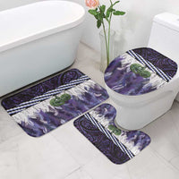 Purple Traditional Cloak Aotearoa Bathroom Set Maori Paua Shell Korowai Pattern LT14 - Polynesian Pride
