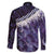 Purple Traditional Cloak Aotearoa Family Matching Off Shoulder Maxi Dress and Hawaiian Shirt Maori Paua Shell Korowai Pattern
