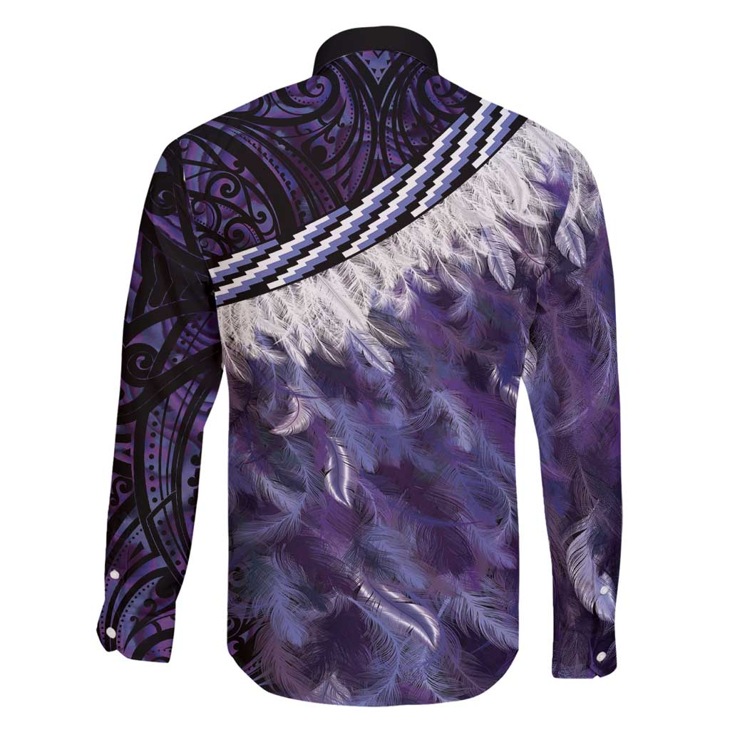 Purple Traditional Cloak Aotearoa Family Matching Summer Maxi Dress and Hawaiian Shirt Maori Paua Shell Korowai Pattern LT14 - Polynesian Pride