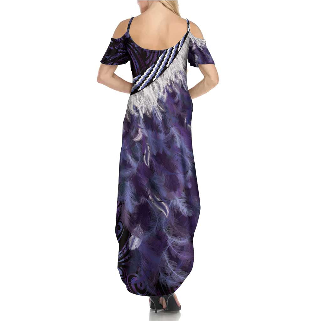 Purple Traditional Cloak Aotearoa Family Matching Summer Maxi Dress and Hawaiian Shirt Maori Paua Shell Korowai Pattern LT14 - Polynesian Pride