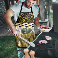 Yellow Traditional Cloak Aotearoa Apron Maori Paua Shell Korowai Pattern - Polynesian Pride