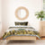 Yellow Traditional Cloak Aotearoa Bedding Set Maori Paua Shell Korowai Pattern