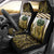 Yellow Traditional Cloak Aotearoa Car Seat Cover Maori Paua Shell Korowai Pattern